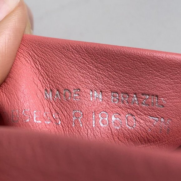 Brighton Thong Style Slip On Sandals Silver Plated Metal Embellishment Pink Sz 7 - Picture 8 of 11